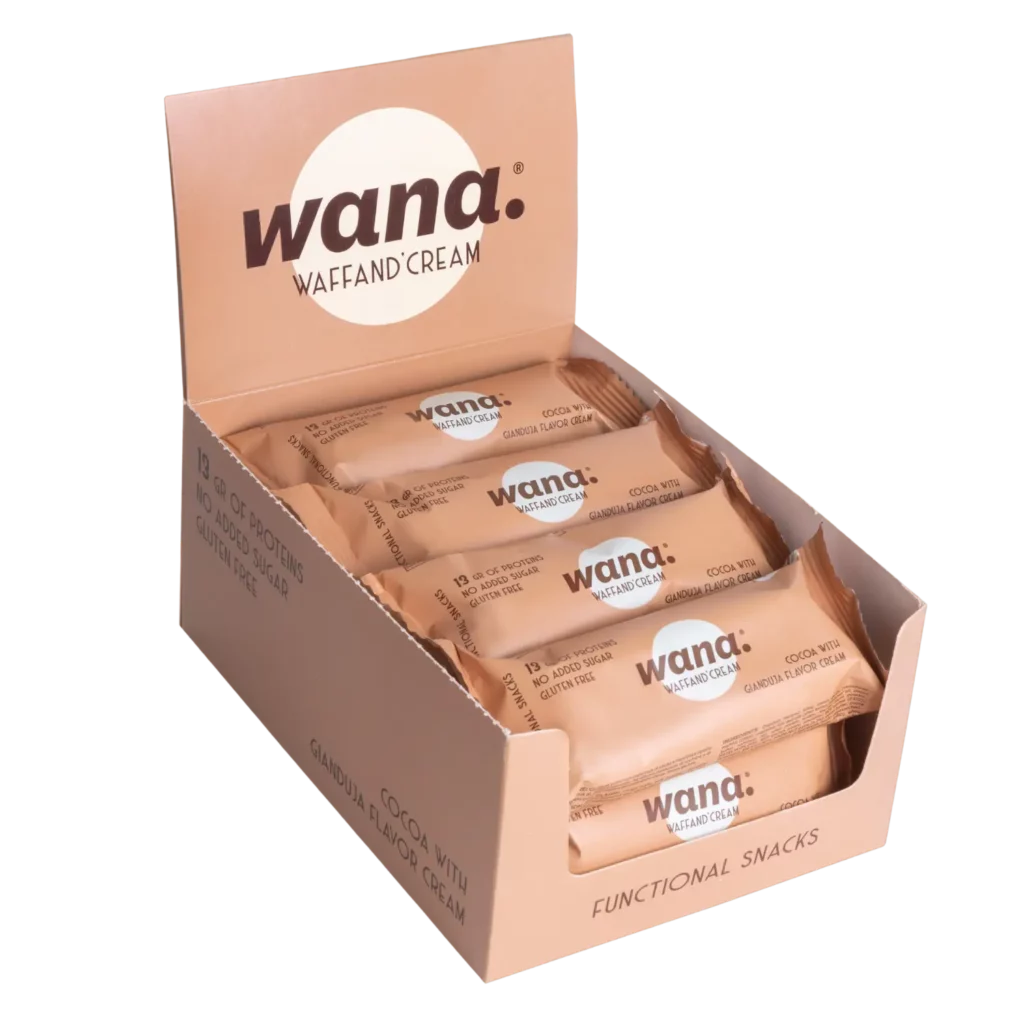 WANA Waffand'Cream "Kinder Bueno" Keto Protein Bars (1 Box of 12 Bars)