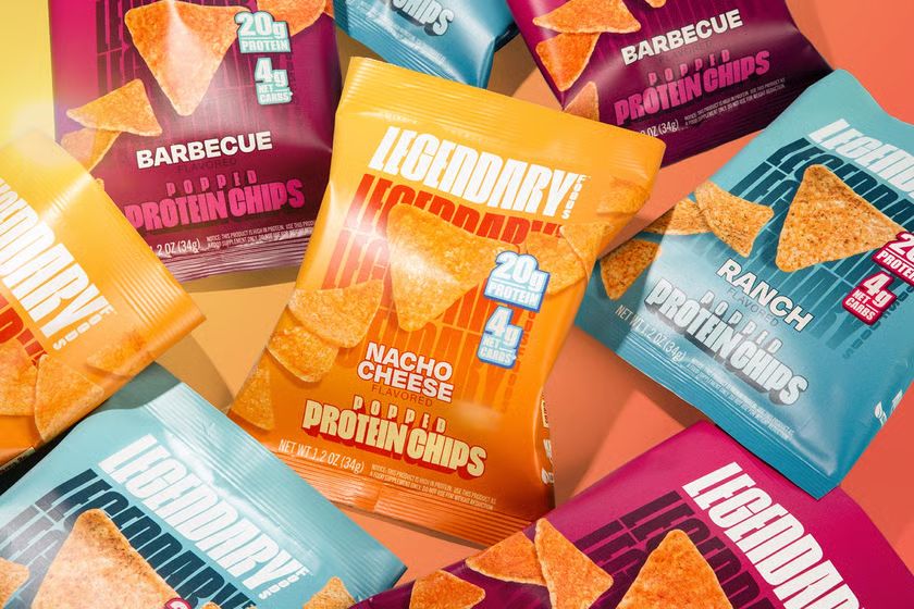 Legendary Foods Popped Protein Chips assortment of flavor bags with chips, gluten-free 20g protein