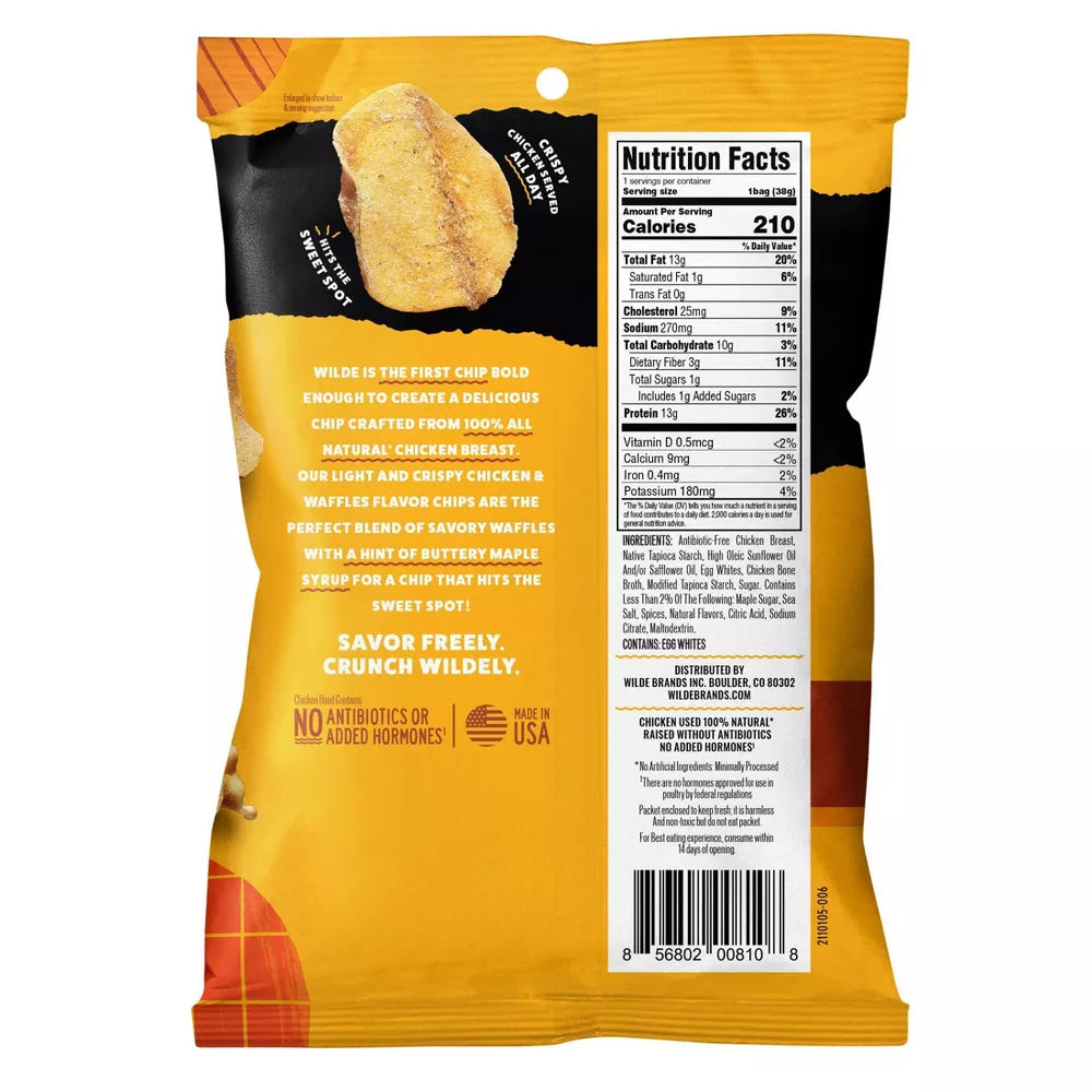Wilde Protein Chips (1 bag) — Chicken and Waffles front