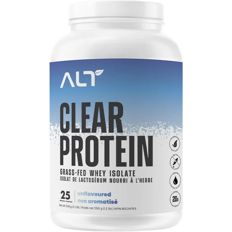 Isolat de lactosérum nourri à l'herbe ALT Clear Protein (25 portions)