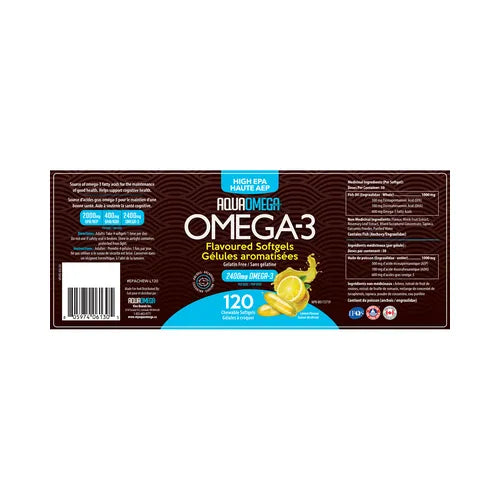 Aqua Omega-3 Fish Oil Chewables(120 Chewable Softgels)