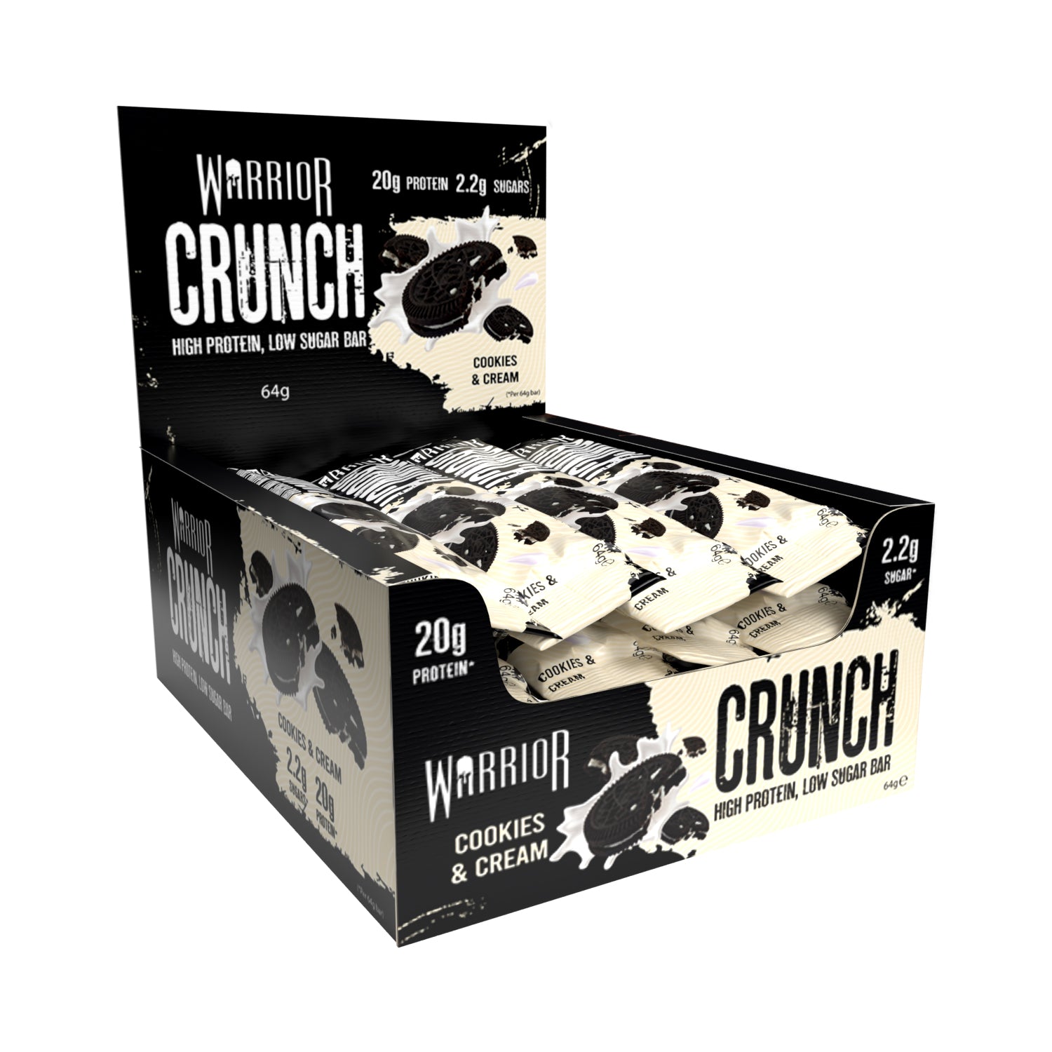 Warrior Crunch Low-Carb Protein Bars (Box of 12) - Top Nutrition and Fitness