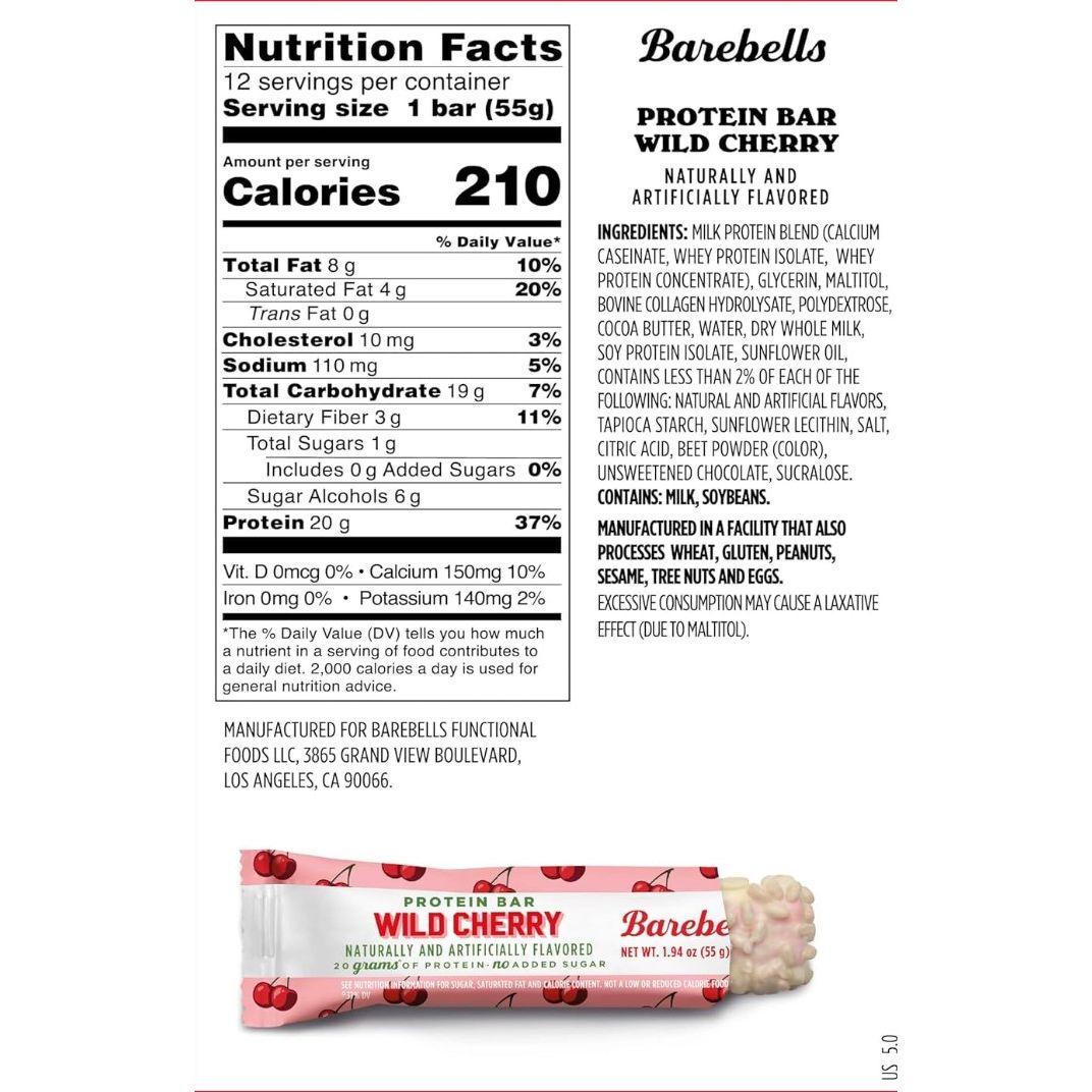 Barebells Protein Bar (Box of 12) Cheery