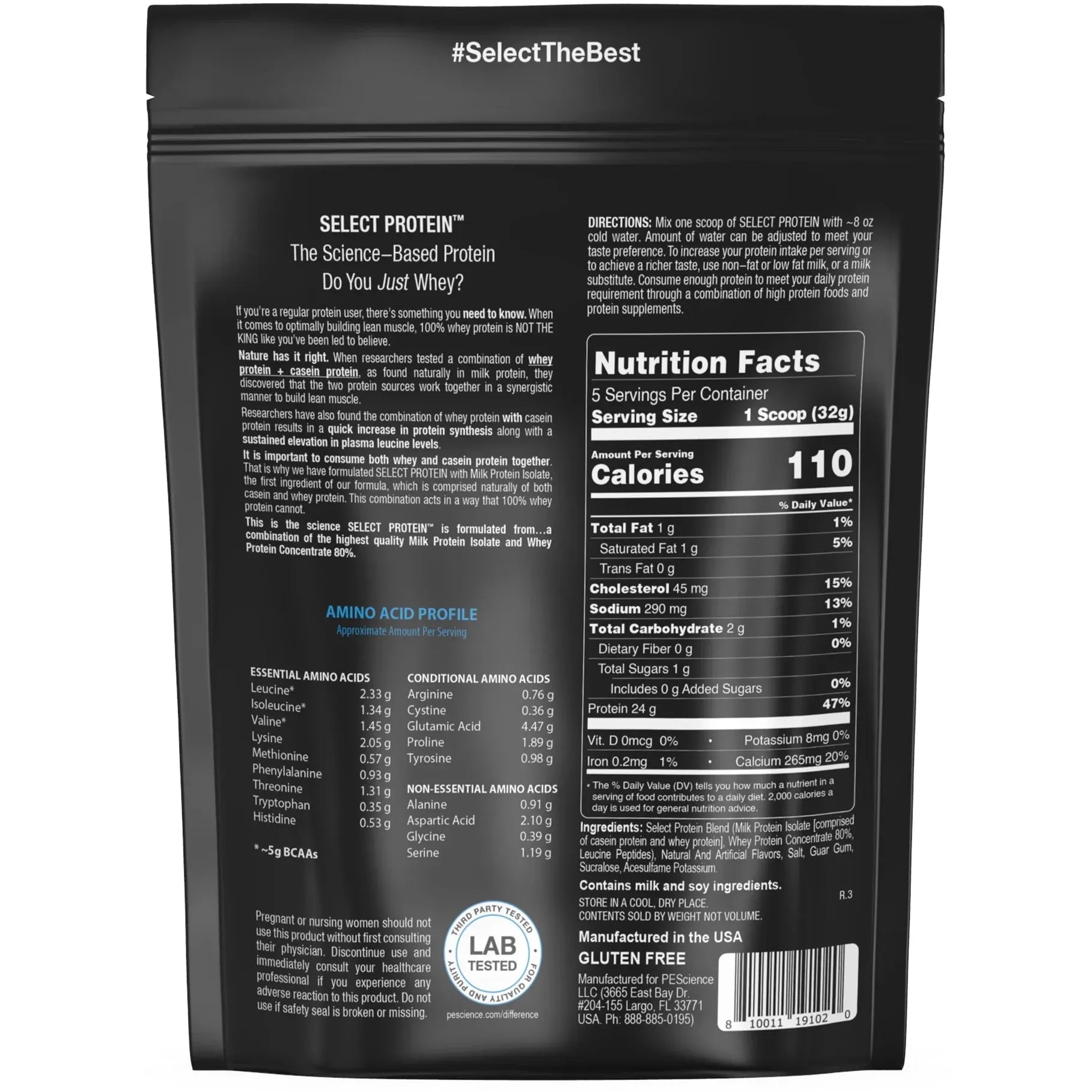 PEScience Select Whey Protein Powder TRIAL SIZE (5 servings)