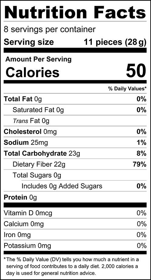 ChocZero Keto Fruit Snacks Nutrition Facts panel — sugar-free vegan gummies