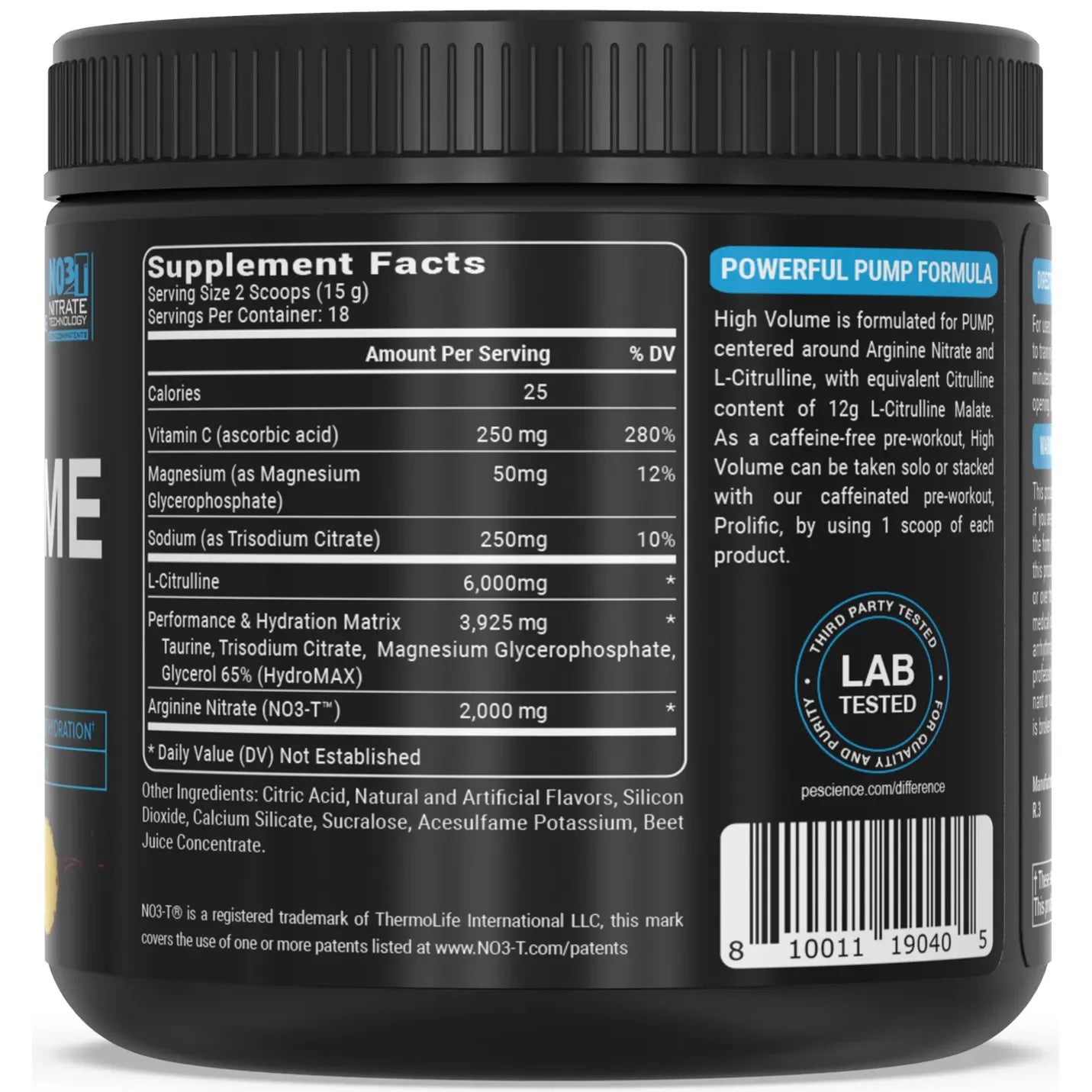 Pré-entraînement PEScience à haut volume sans stimulation (36 portions)