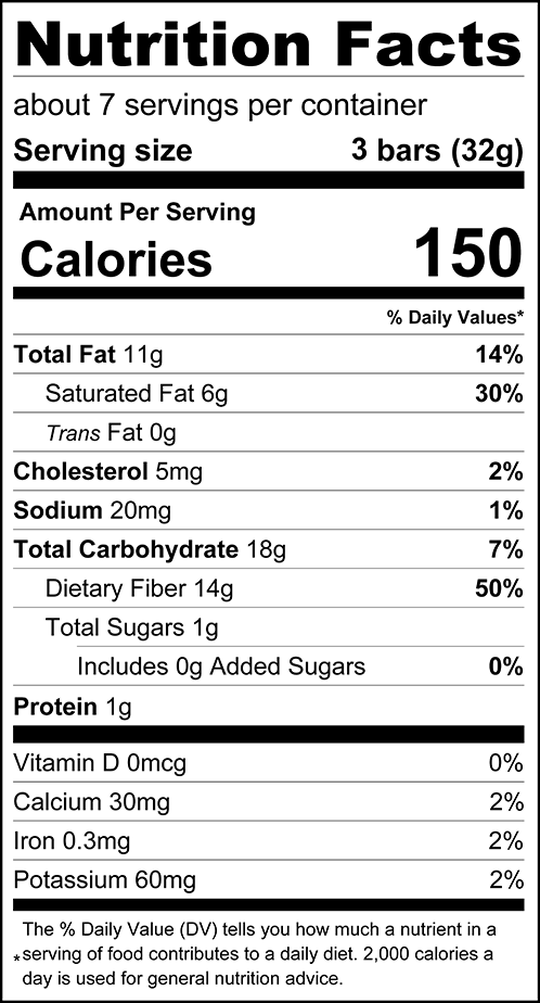 ChocZero Hi-Jinx Milk Chocolate Wafer Candy Bars Nutrition Facts panel