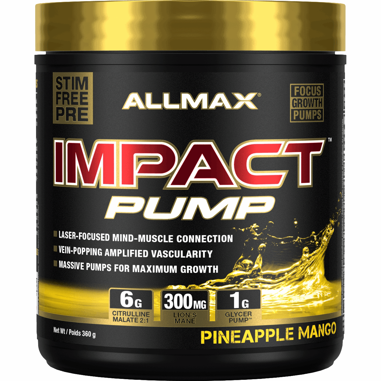 Allmax Nutrition Impact PUMP Pre-Workout (40 servings) Pre-workout Pineapple Mango Allmax Nutrition