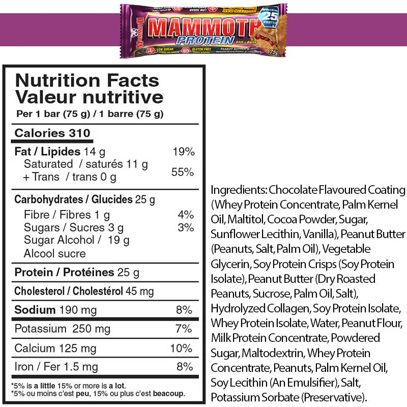 Barre protéinée Mammouth (1 barre)