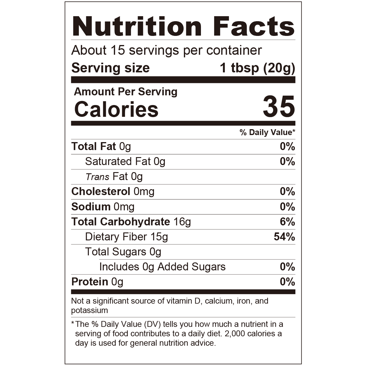 ChocZero Sugar Free Maple Syrup Nutrition Facts panel