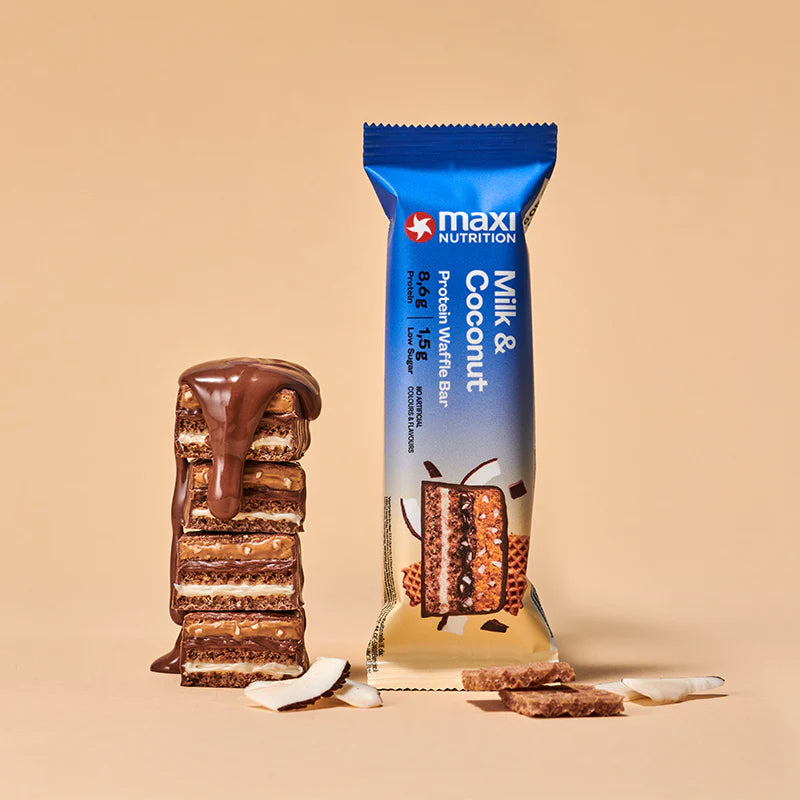 Maxi Protein Waffle Bar Nutrition Facts label