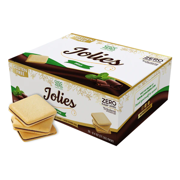 ChocZero Jolies GF Keto Cookies (21 cookies) — Dark Chocolate Mint
