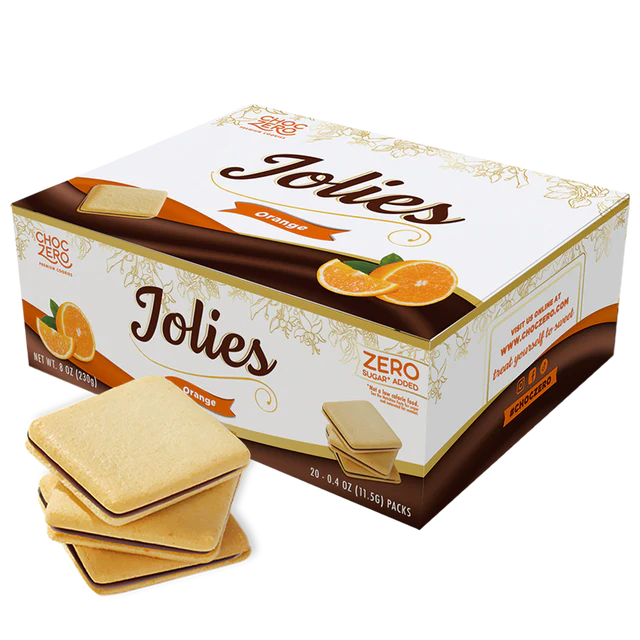 ChocZero Jolies GF Keto Cookies (21 cookies) - Top Nutrition and Fitness Canada Dark Chocolate-White Chocolate-Pumpkin Spice-Dark Chocolate ORANGE