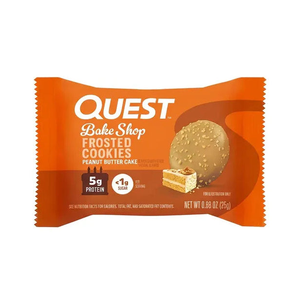 Quest Frosted Cookies (1 cookie) — Birthday Cake front