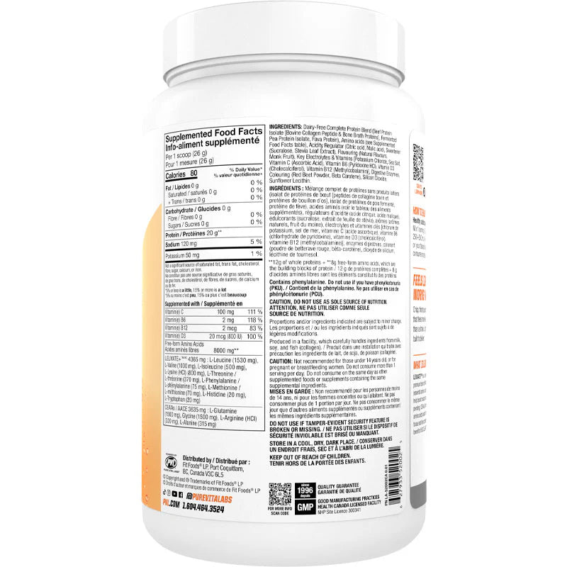 PVL ISO CLEAAR Clear Protein — Beef & Pea Protein, Dairy-Free (25 Servings)