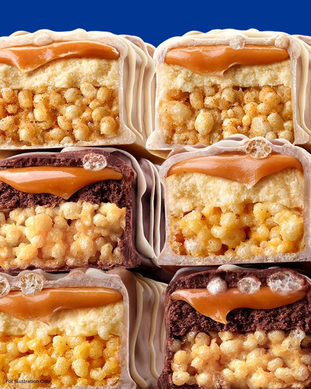 Quest Nutrition Stacks protein bar close-up cross-section revealing gooey caramel and multi-layered filling