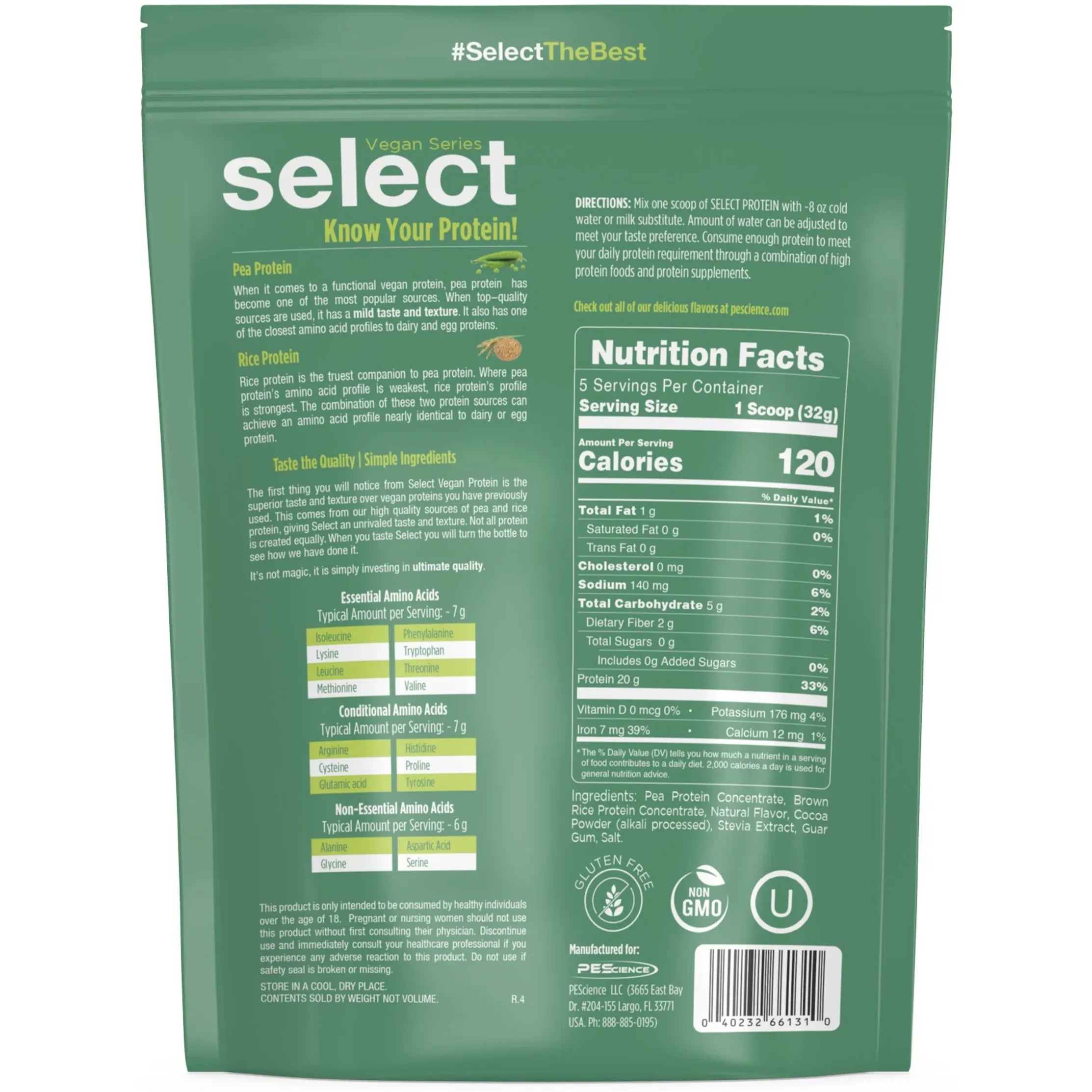 PEScience Select VEGAN Protein TRIAL SIZE (5 servings)