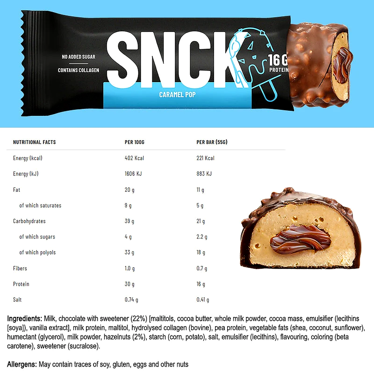 SNCK GF KETO Protein Bar (1 box of 12 bars)