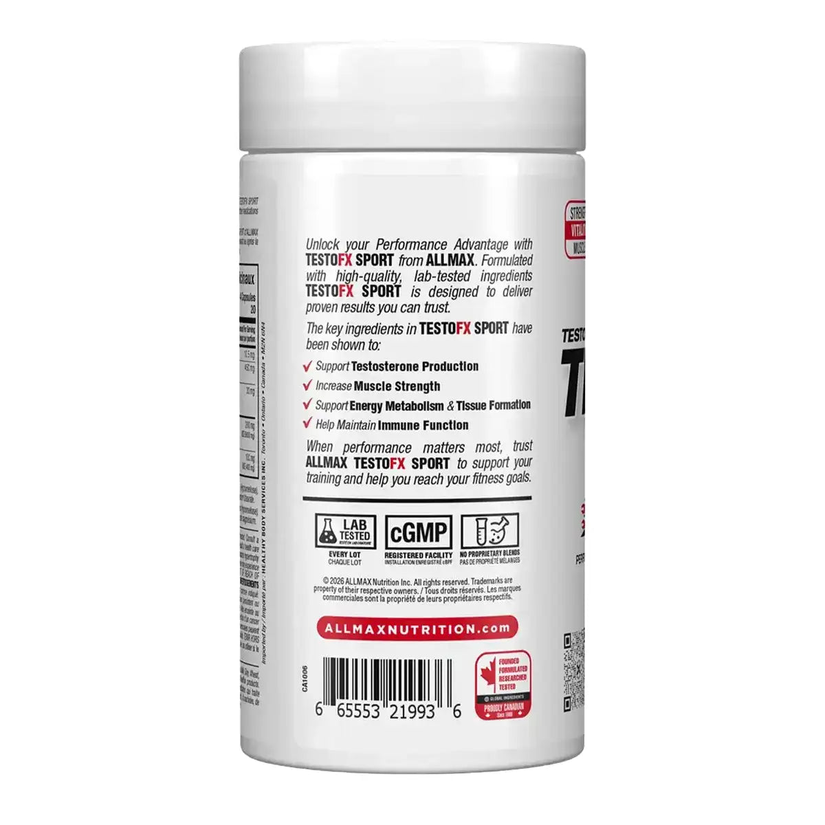 Allmax TestoFX Sport Men's Formula (80 Caps)