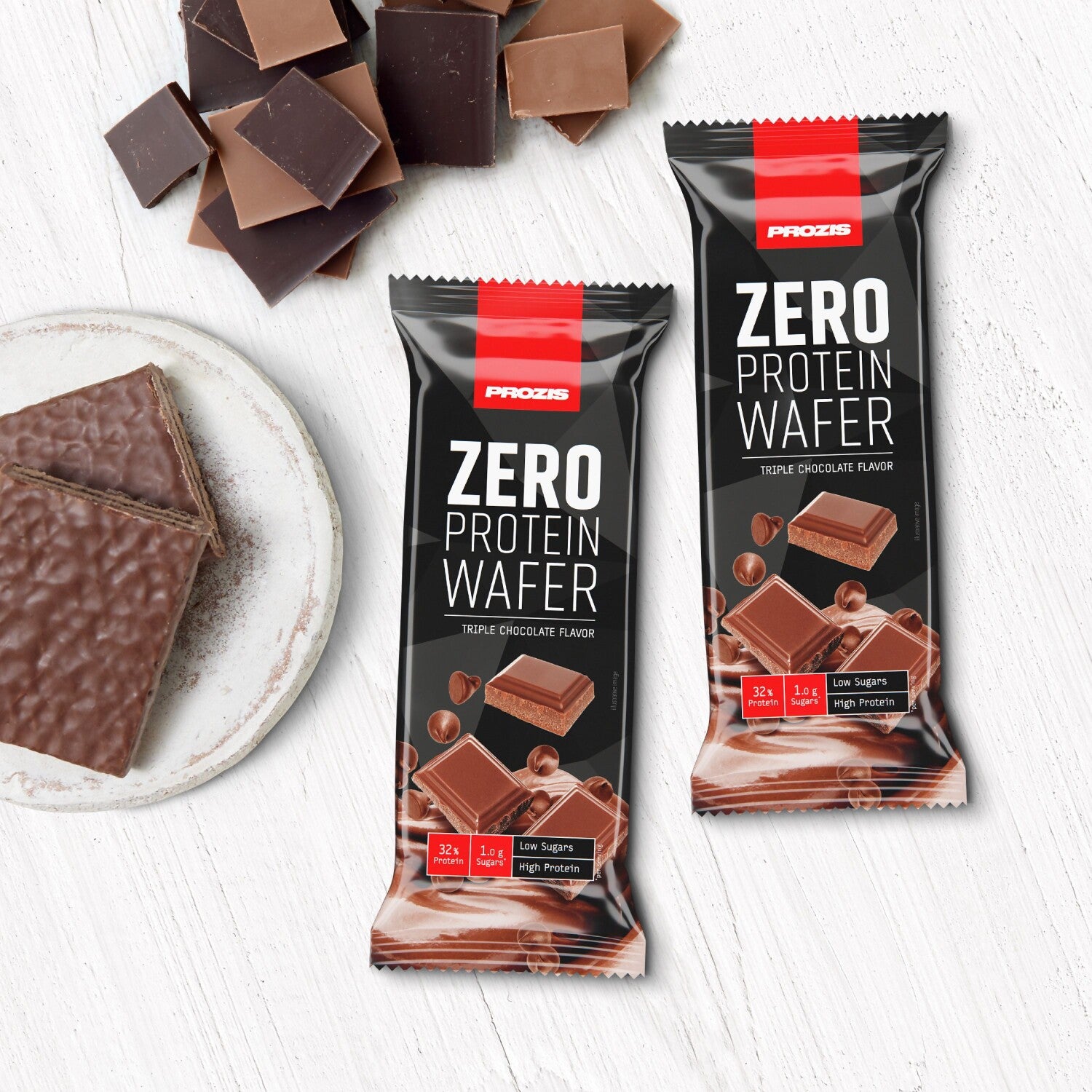 Prozis Low Sugar Zero Protein Wafer (1 bar)