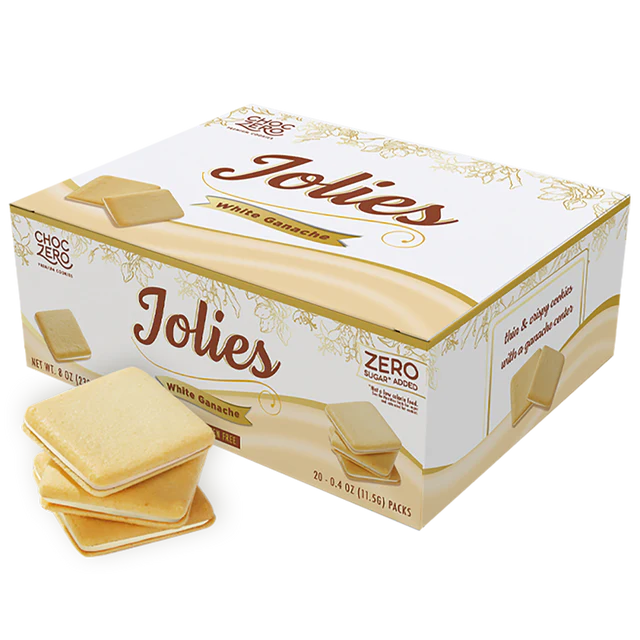 ChocZero Jolies GF Keto Cookies (21 cookies) — White Chocolate