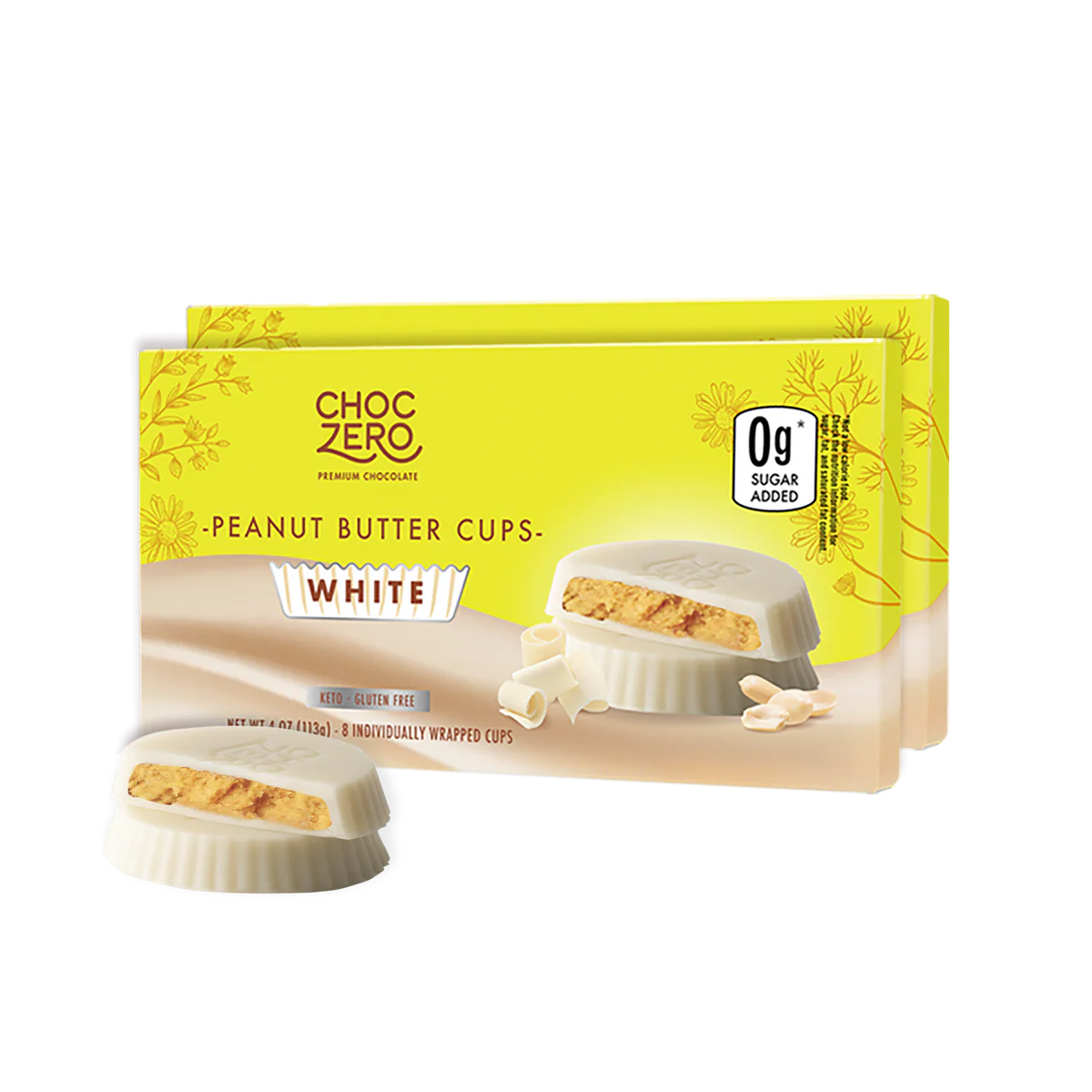 ChocZero Keto Peanut Butter Cups (1 box of 8 pieces)
