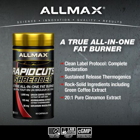 ALLMAX Rapidcuts Shredded (90 capsules) Fat Burners Allmax Nutrition