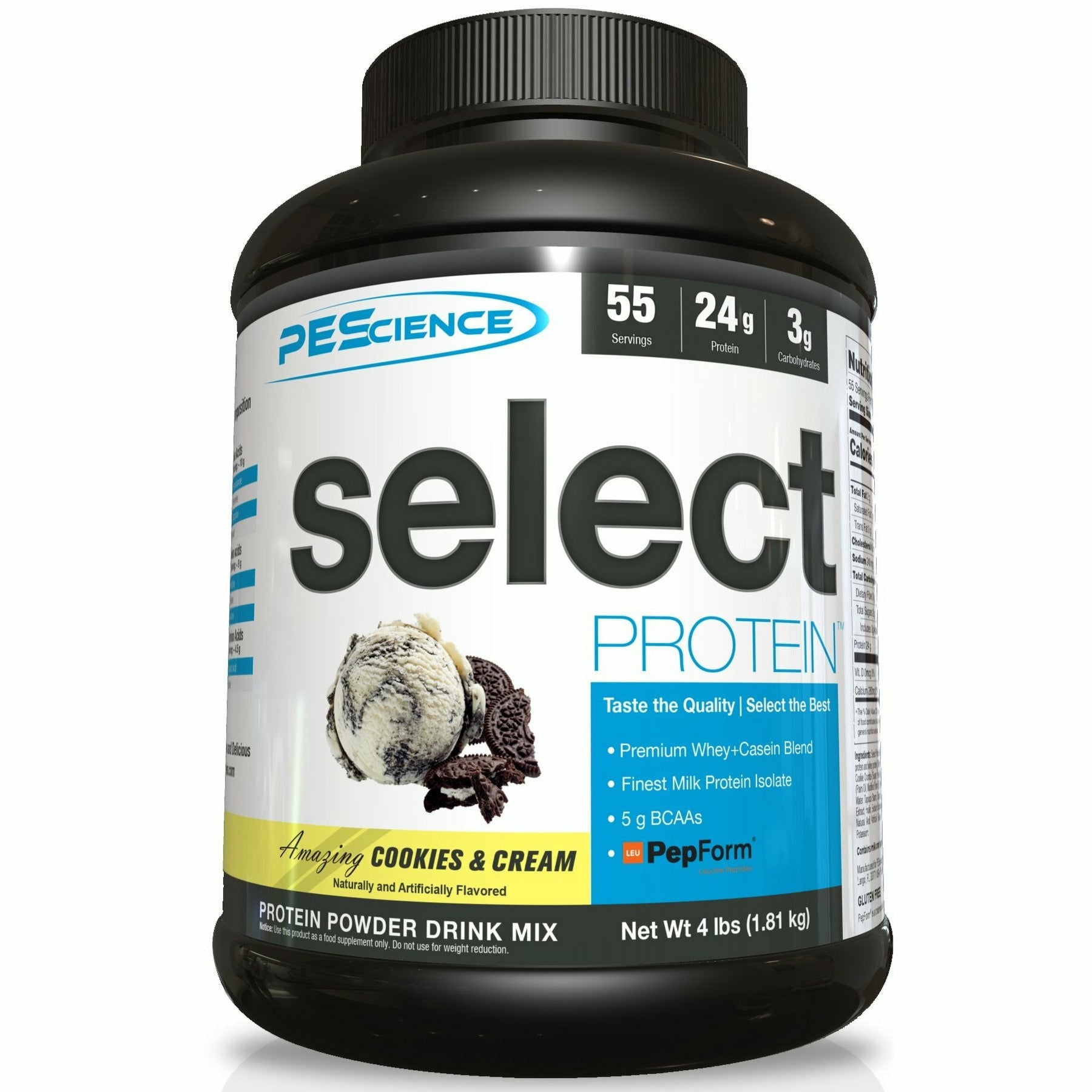 PEScience Select Protein (55 servings) Whey Protein Blend Cookies & Cream PEScience
