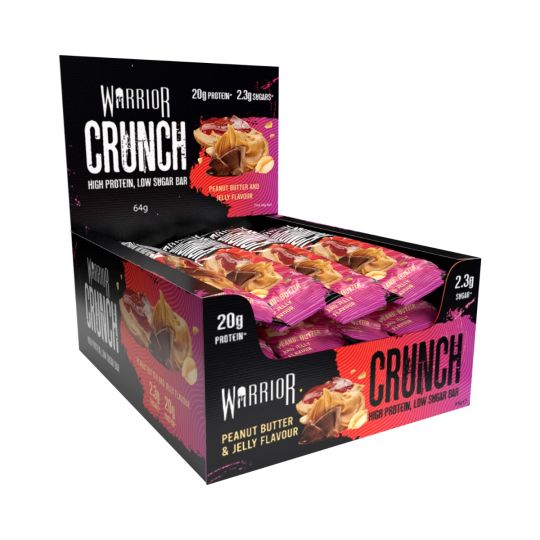 Warrior Crunch Low-Carb Protein Bars (Box of 12) - Top Nutrition and Fitness