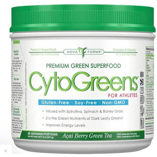 Nova Forme CytoGreens (14 servings) Greens Acai Berry Green Tea BEST BY 04/21 Nova Forme