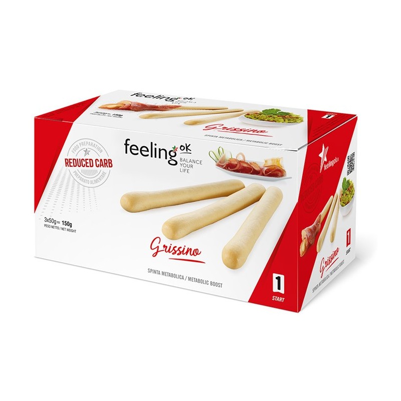 FeelingOK Grissi Keto Protein Breadsticks (1 box - 3 servings) Protein Snacks Natural FeelingOK