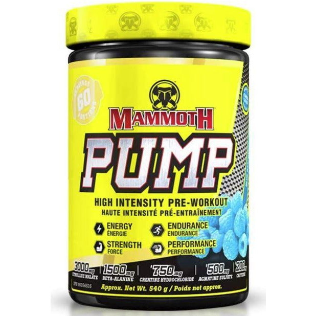 Mammoth Pump Pre-Workout (60 servings) Pre-workout Blue Raspberry Mammoth
