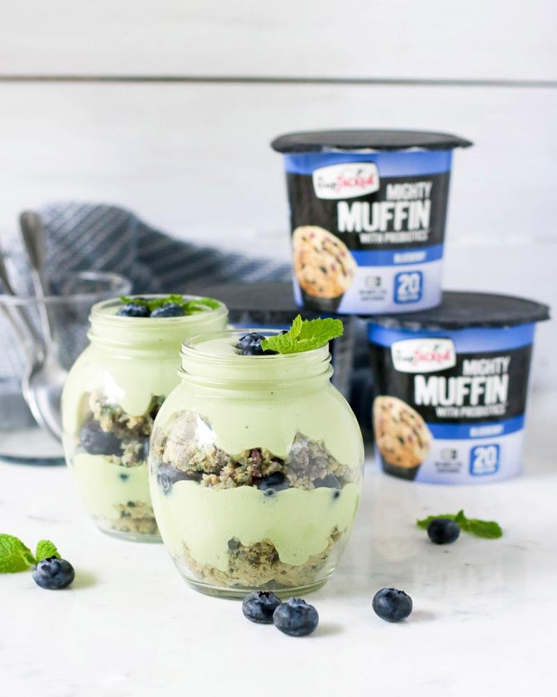 Mighty Muffin Matcha Blueberry Protein Parfaits - Top Nutrition and Fitness