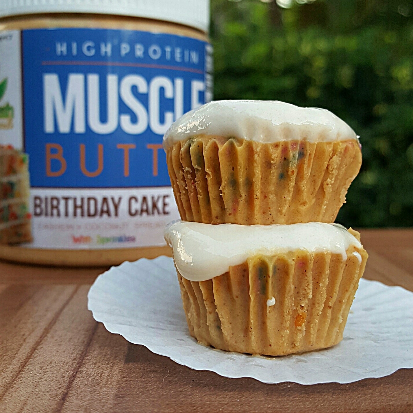 Muscle Butter Birthday Cake Cups - Top Nutrition and Fitness