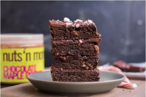 Nuts 'n More Chocolate Maple Pretzel Peppermint Brownies