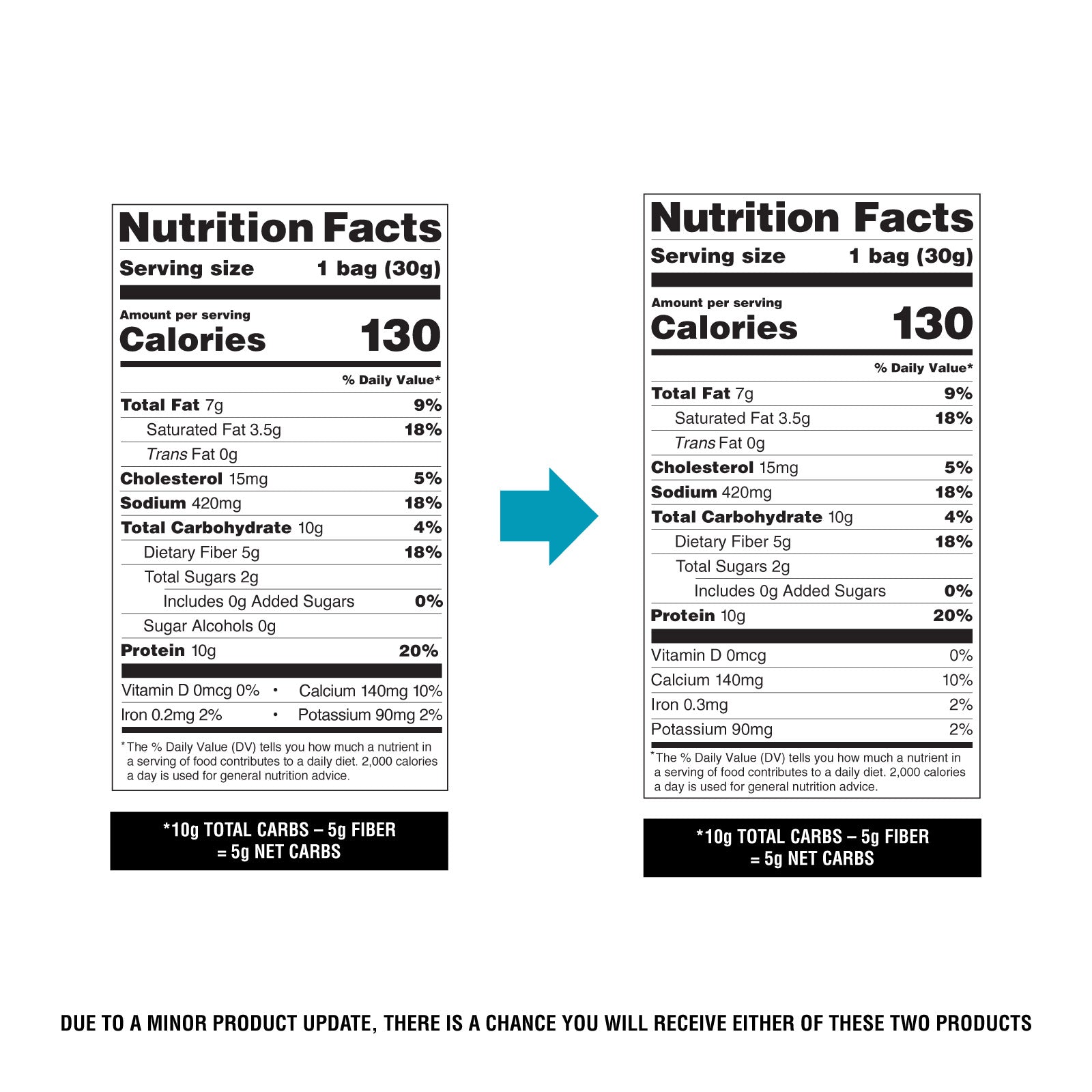 Quest Nutrition Protein Chips Nutrition Facts label