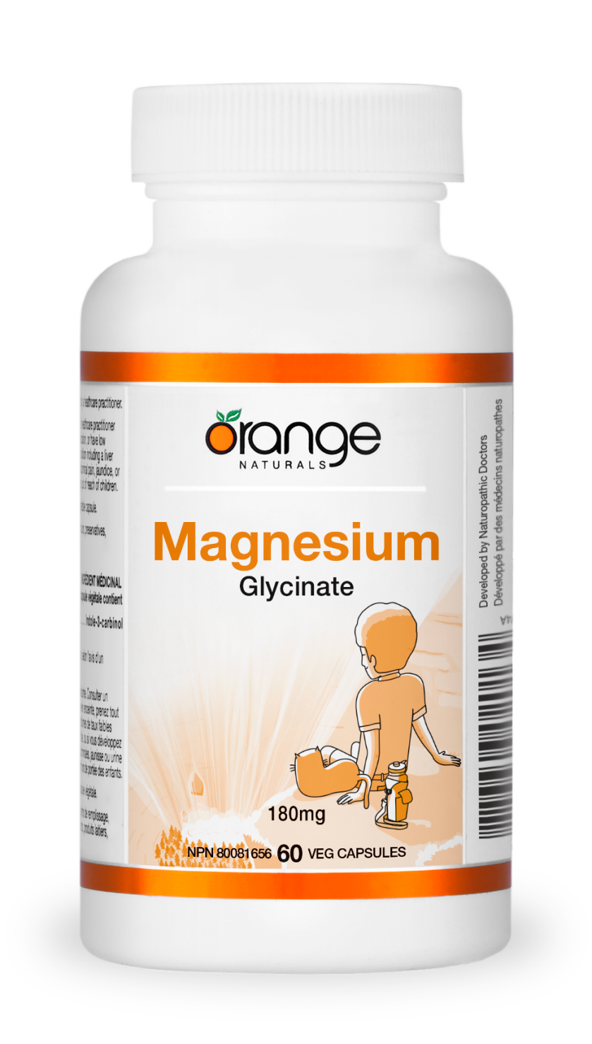 Orange Naturals Magnesium Glycinate 180mg (60 caps)