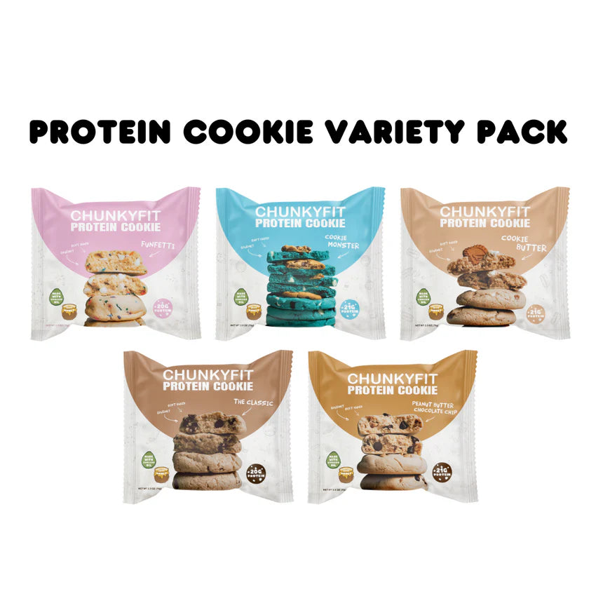 ChunkyFit Protein Cookies Variety Pack (5 cookies)