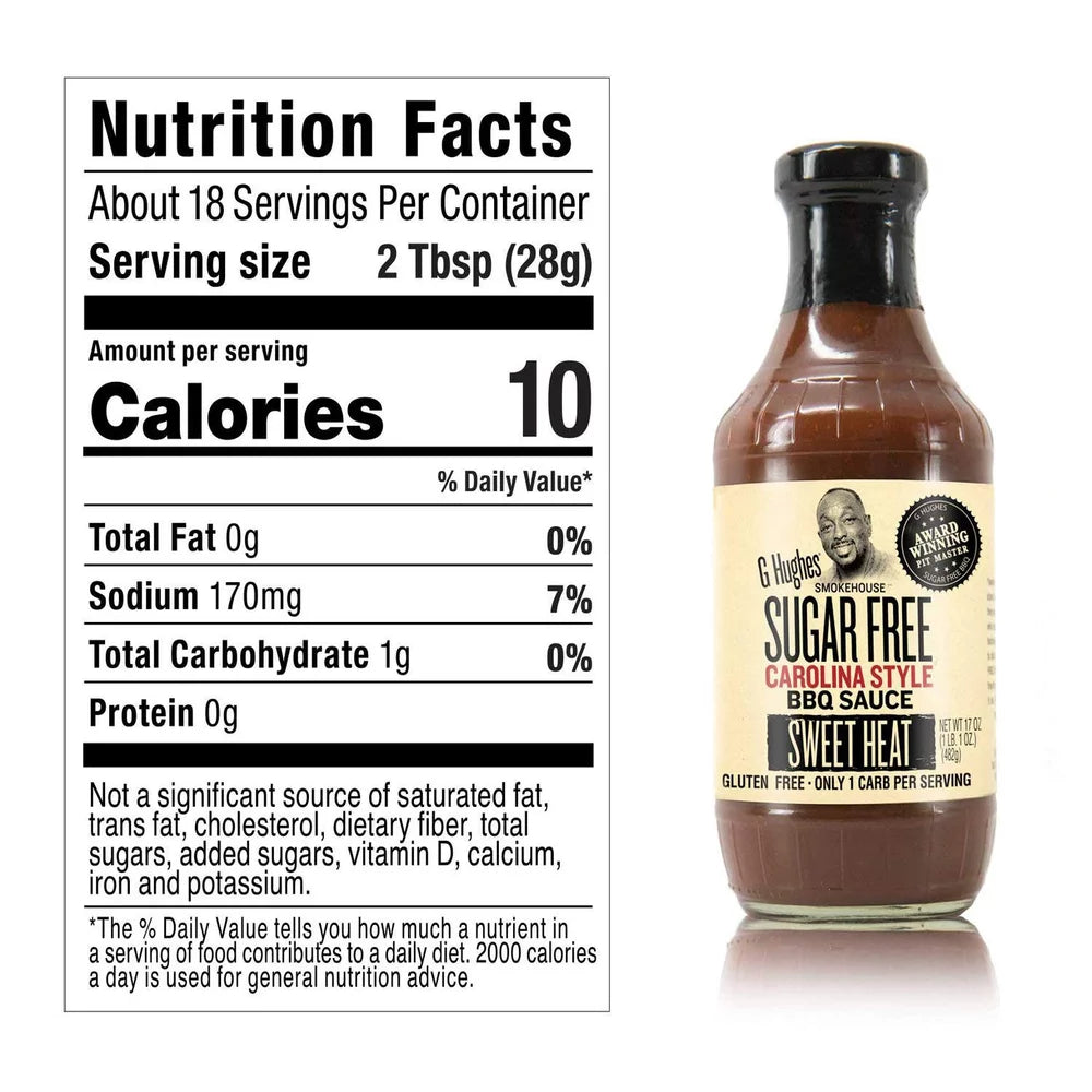G Hughes Keto Sugar Free BBQ Sauce (18 oz bottle)