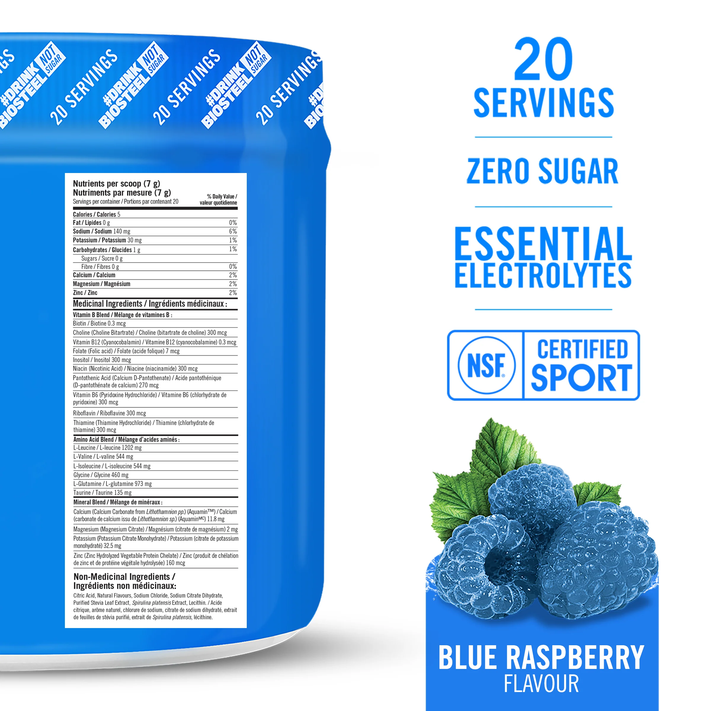 BioSteel Hydration Mix (20 servings) biosteel-hydration-mix-20-srvings Electrolytes White Freeze,Peach Mango,Mixed Berry,Blue Raspberry Biosteel