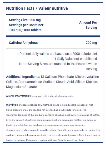 4Ever Fit Caffeine Tablets 200mg (100 tablets) 