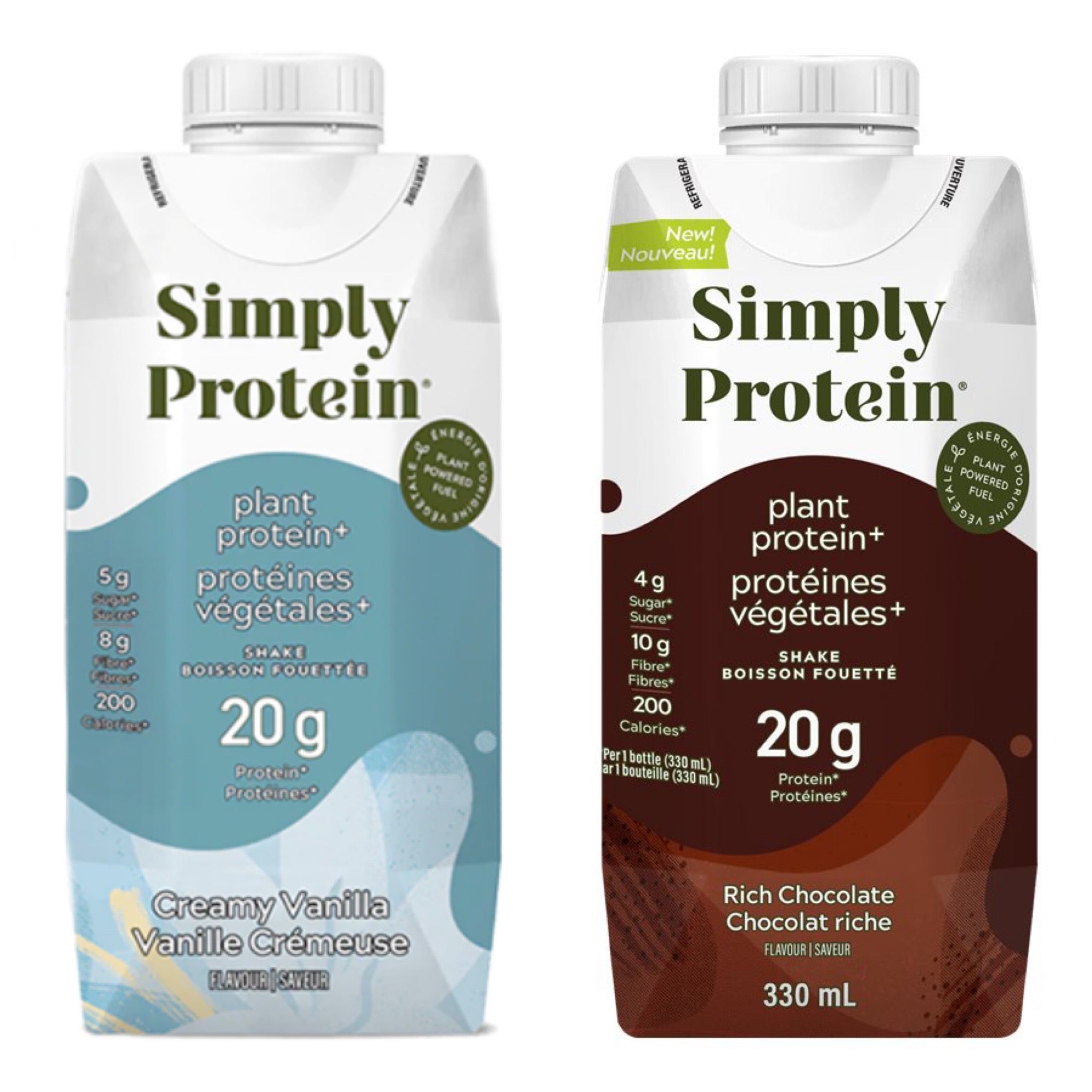 SimplyProtein Plant Protein+ Shake (330 ml) Drink Rich Chocolate,Creamy Vanilla SimplyProtein simplyprotein-plant-protein-shake-330-ml