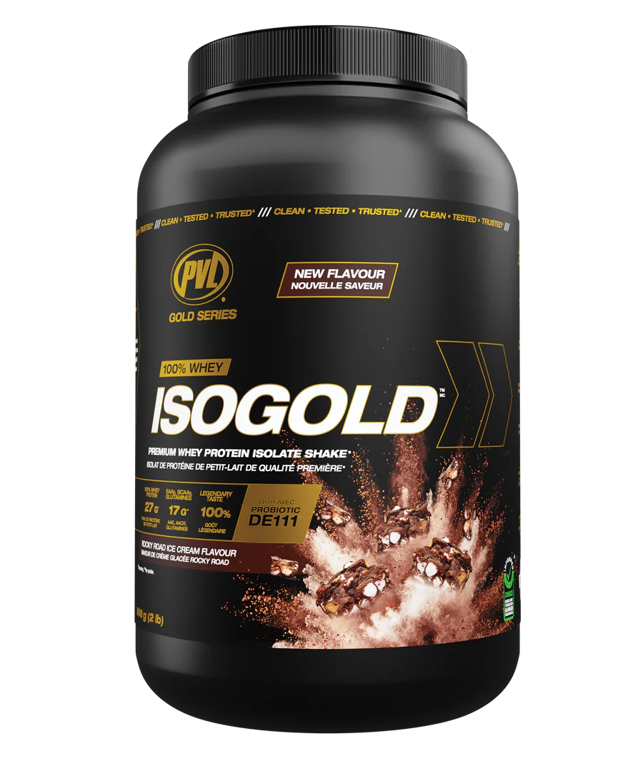 Isolat et hydrolysat de lactosérum PVL IsoGold (2 lb) 