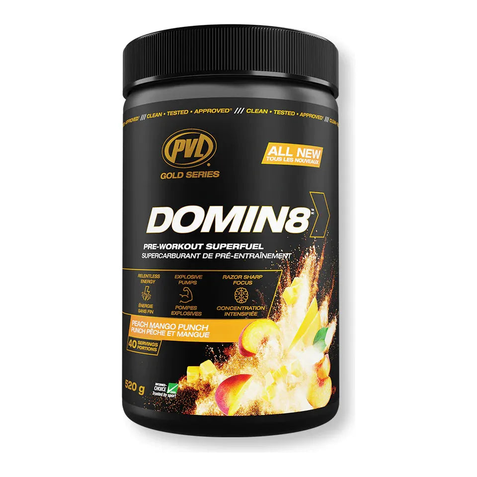 PVL Domin8 Pre-Workout (40 servings) pvl-domin8-pre-workout-40-servings Pre-workout Peach Mango Punch PVL