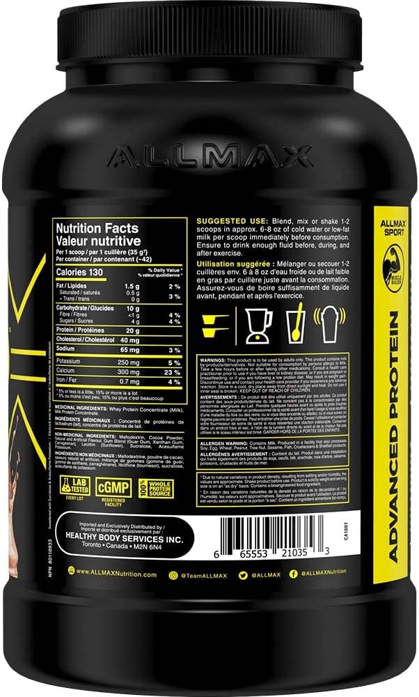 Allmax Allpro Whey Protein Powder (3.2lb - 42 servings)