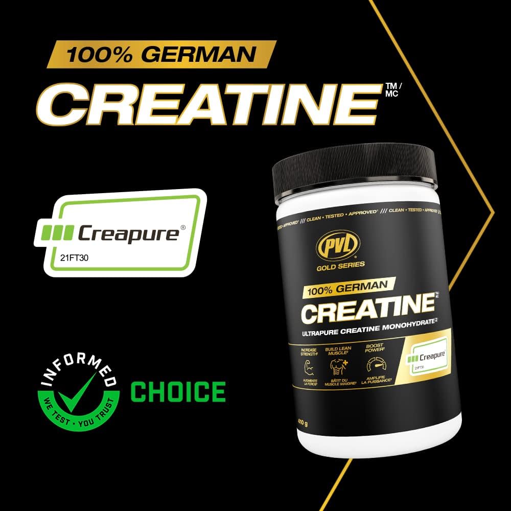 PVL 100% German Creatine Creapure® Monohydrate (410g - 82 servings) — micronized creatine monohydrate powder