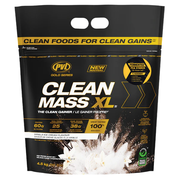 PVL Clean Mass Gainer XL Whey Protein Powder (10lbs)