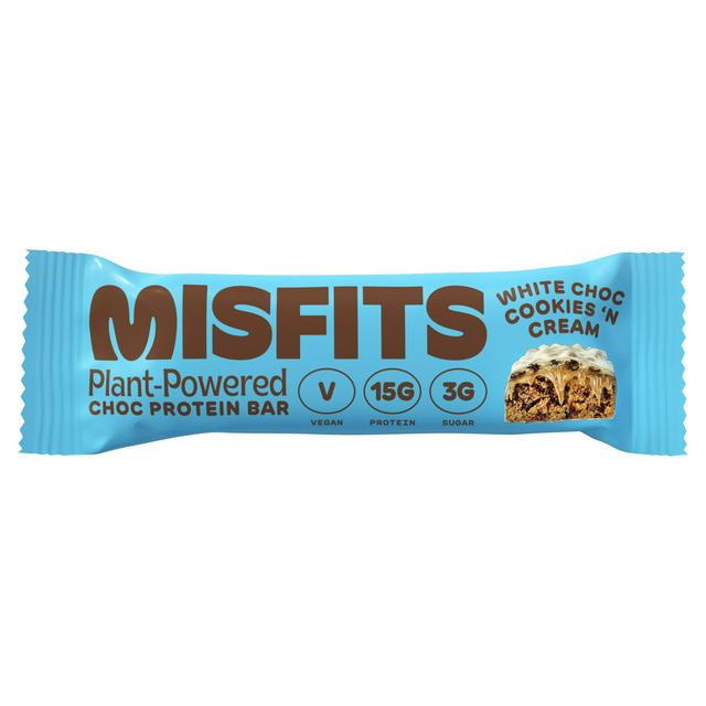 Misfits VEGAN Protein Bar (1 bar) misfits-vegan-protein-bar-1-bar Protein Snacks Choc Caramel,Cookies & Cream,Choc Speciloos (AKA Cookie Butter),White Choc Cookie Butter,Chocolate S'Mores BEST BY JUNE 2023,White Choc Lemon Cheesecake BEST BY APRIL 2023,Cookie Dough Misfits
