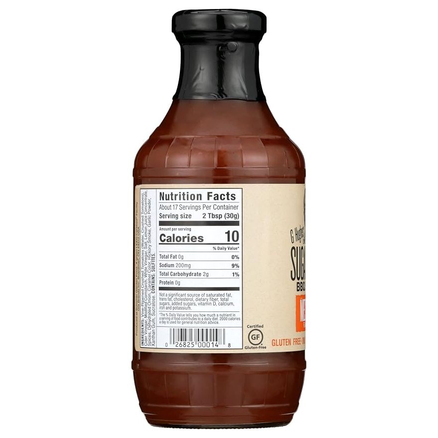 G Hughes Keto Sugar Free BBQ Sauce (18 oz bottle)