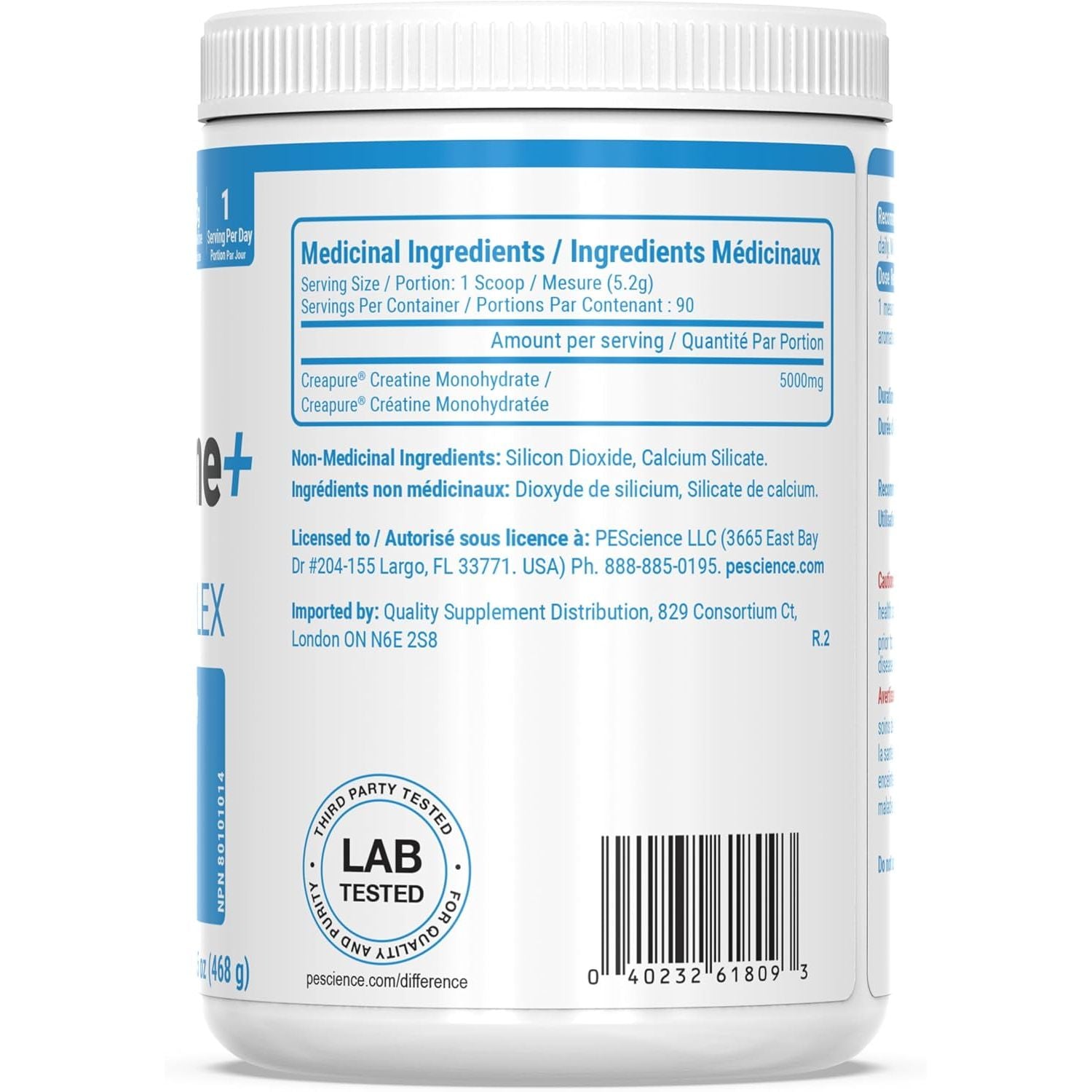 PEScience TruCreatine+ Creapure® Micronized Creatine Monohydrate Powder (90 Servings) — micronized creatine monohydrate powder (view 4)